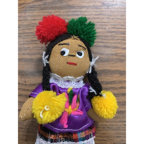 Handmade Mexican Maria Cloth Doll - Picture 2 of 3